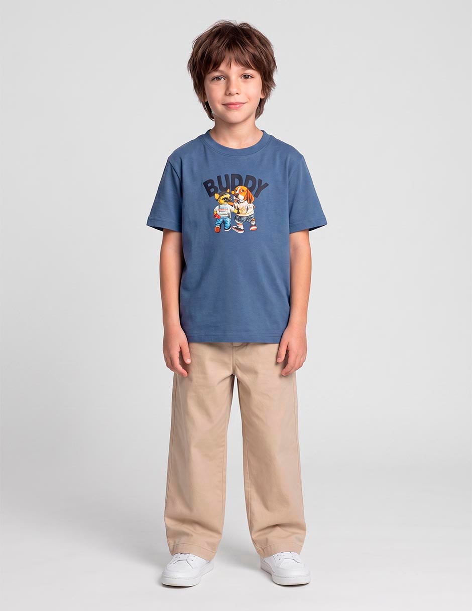 Playera piquenique manga corta para niño