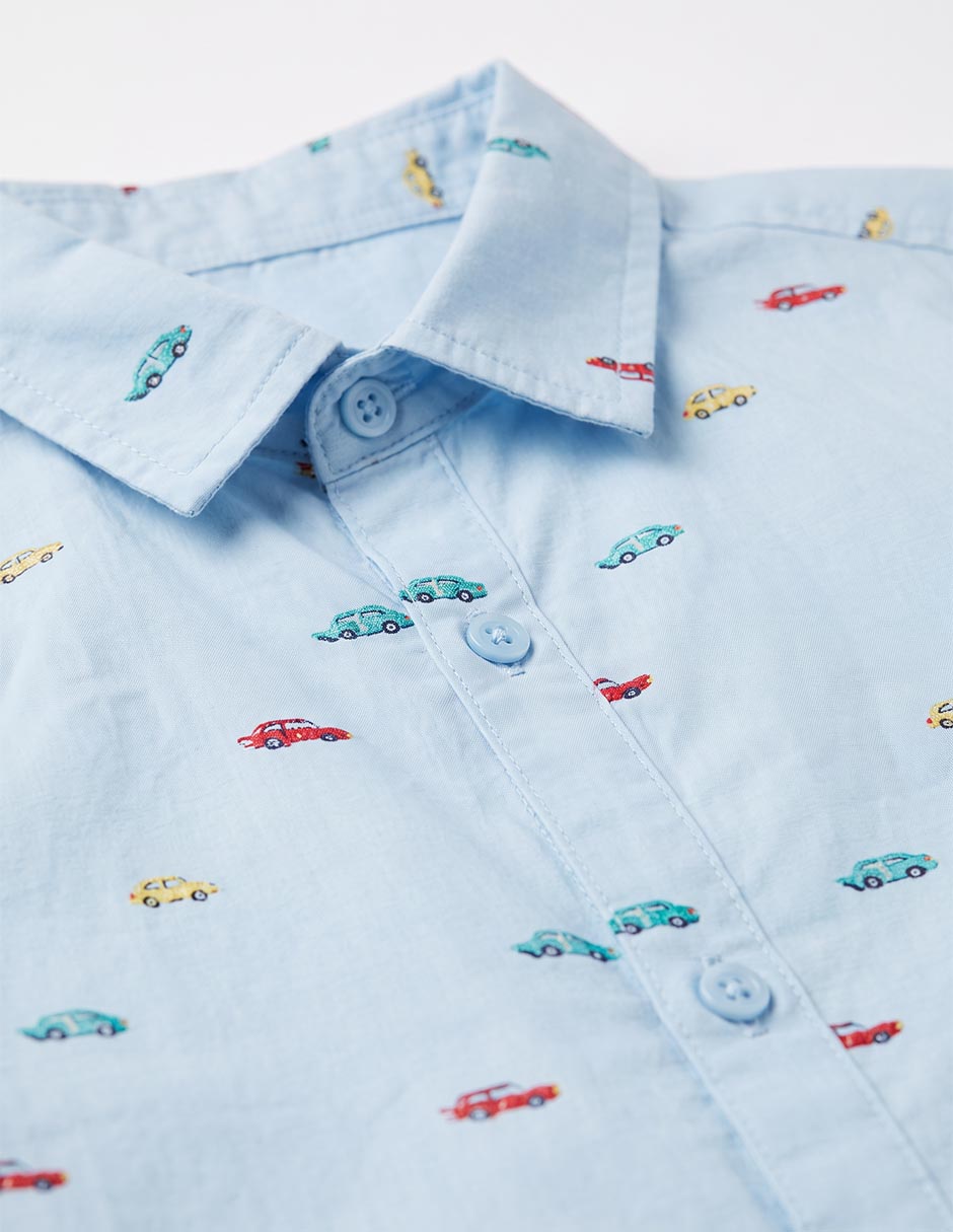 Camisa casual manga larga para niño 4