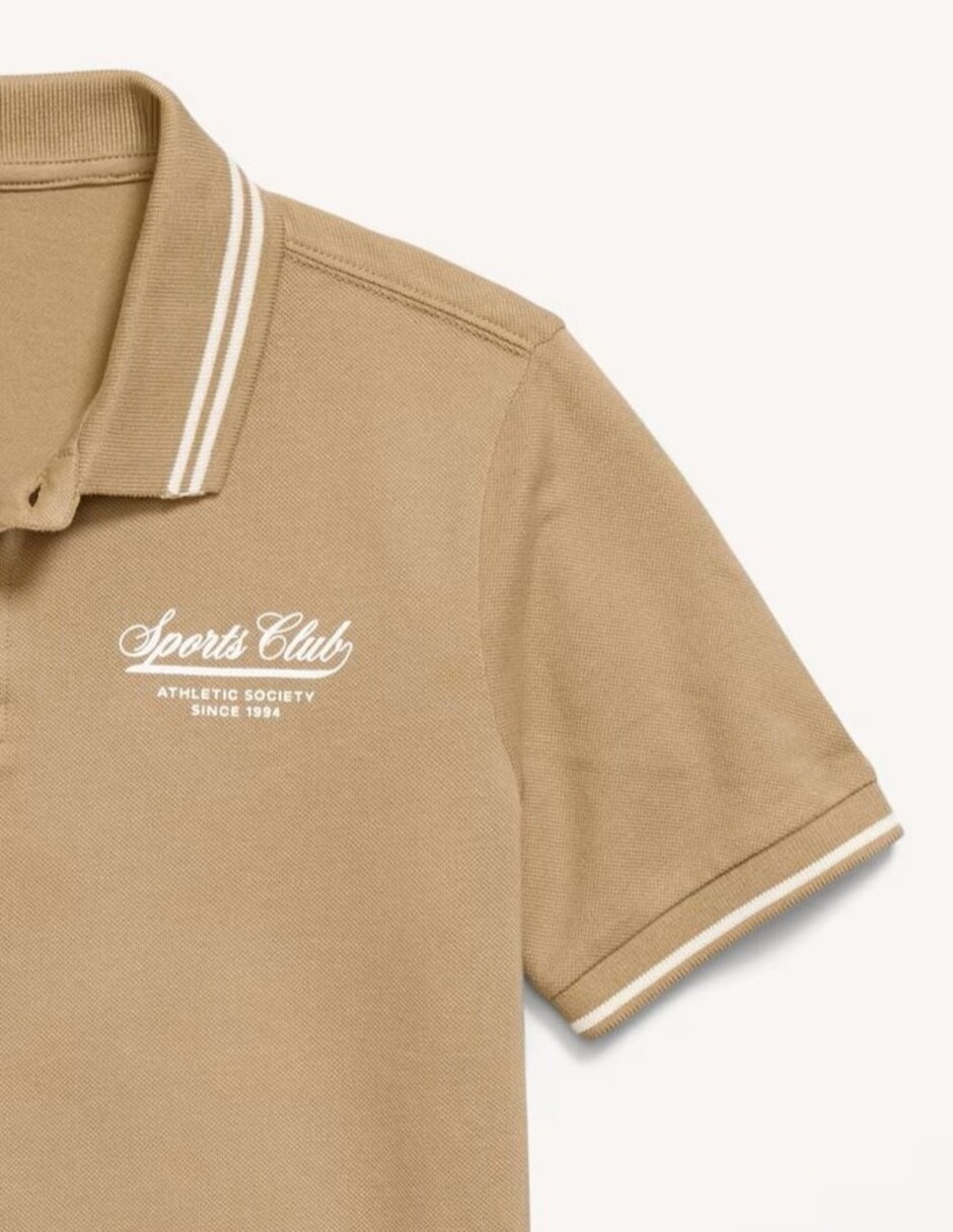 Playera tipo polo de algodón para niño 2