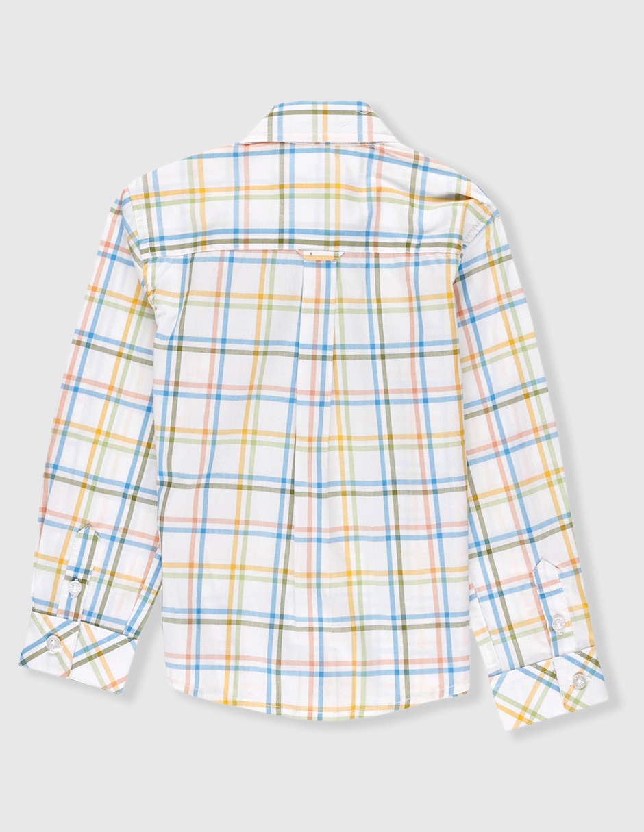 Camisa casual ferrioni verum de algodón manga larga infantil niño