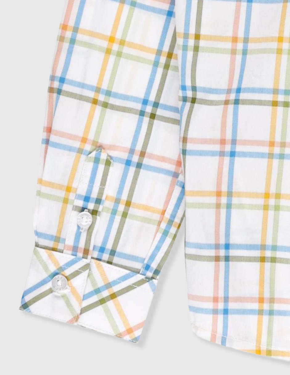 Camisa casual ferrioni verum de algodón manga larga infantil niño