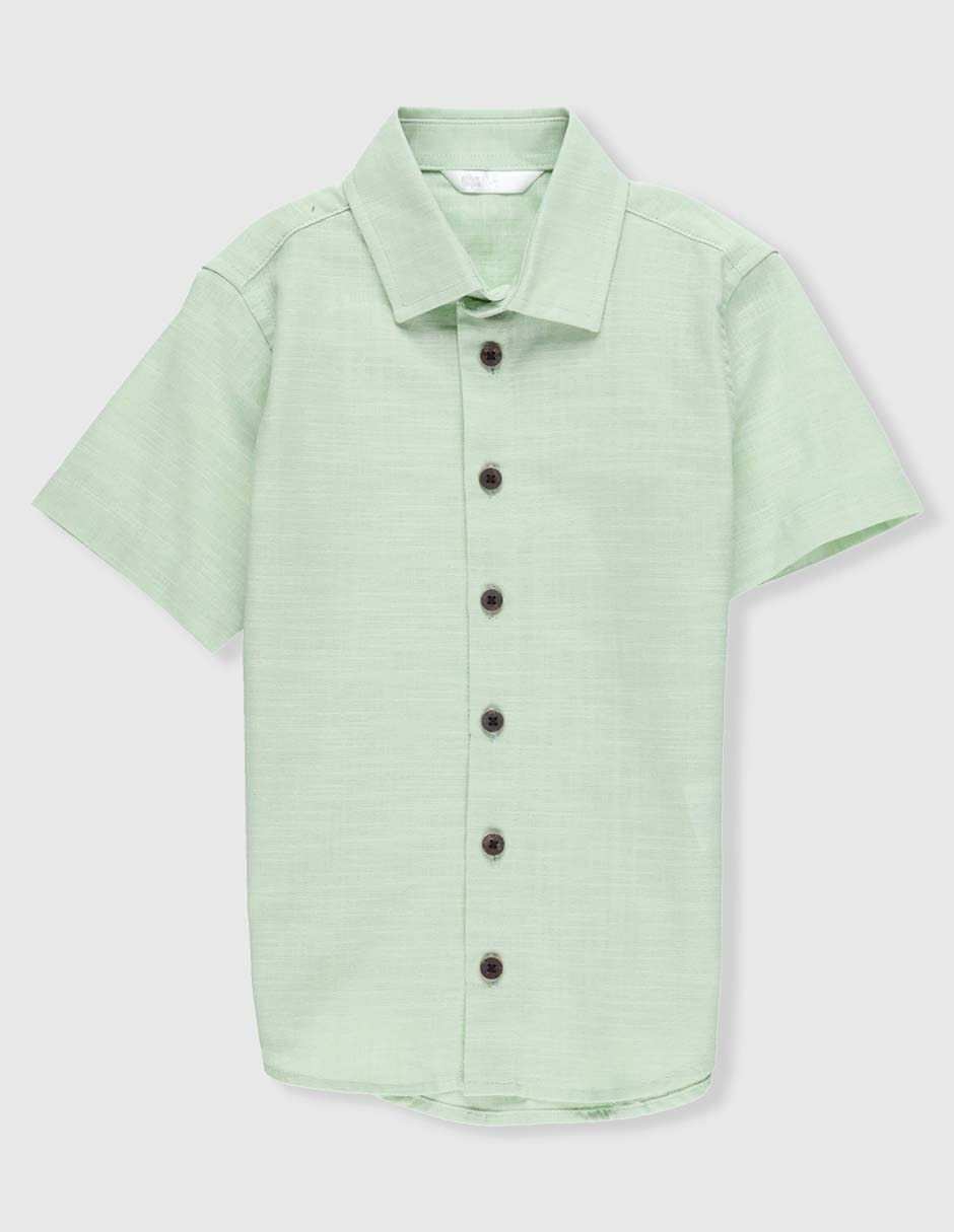 Camisa casual Piquenique de algodón manga corta para niño