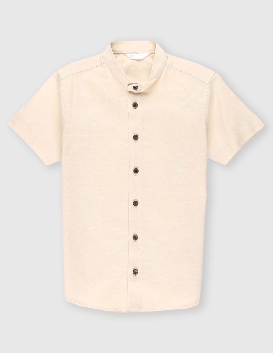 Camisa casual Piquenique de algodón manga corta para niño