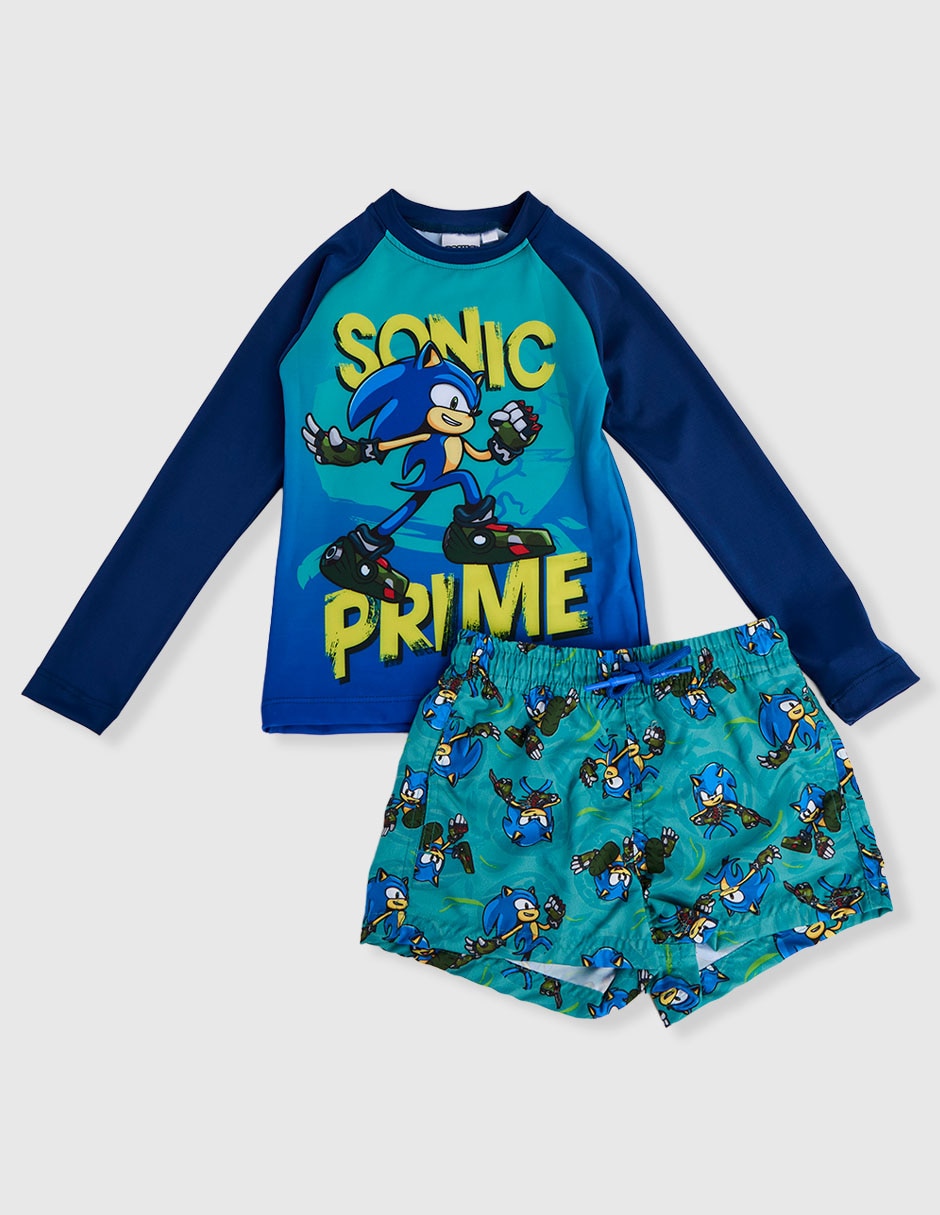 Traje de baño bóxer sonic sonic sonic infantil niño