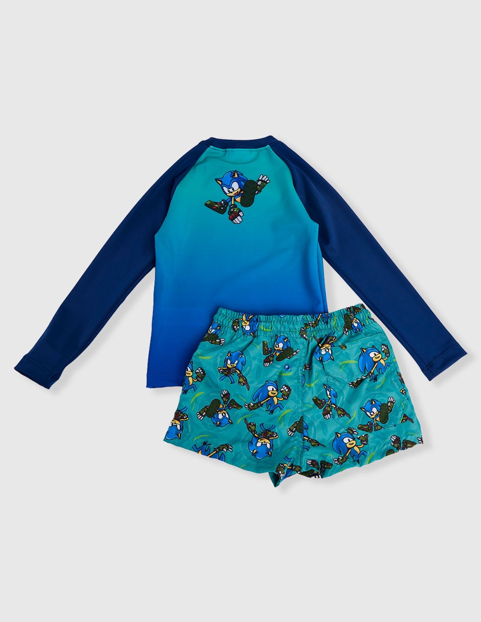 Traje de baño bóxer sonic sonic sonic infantil niño