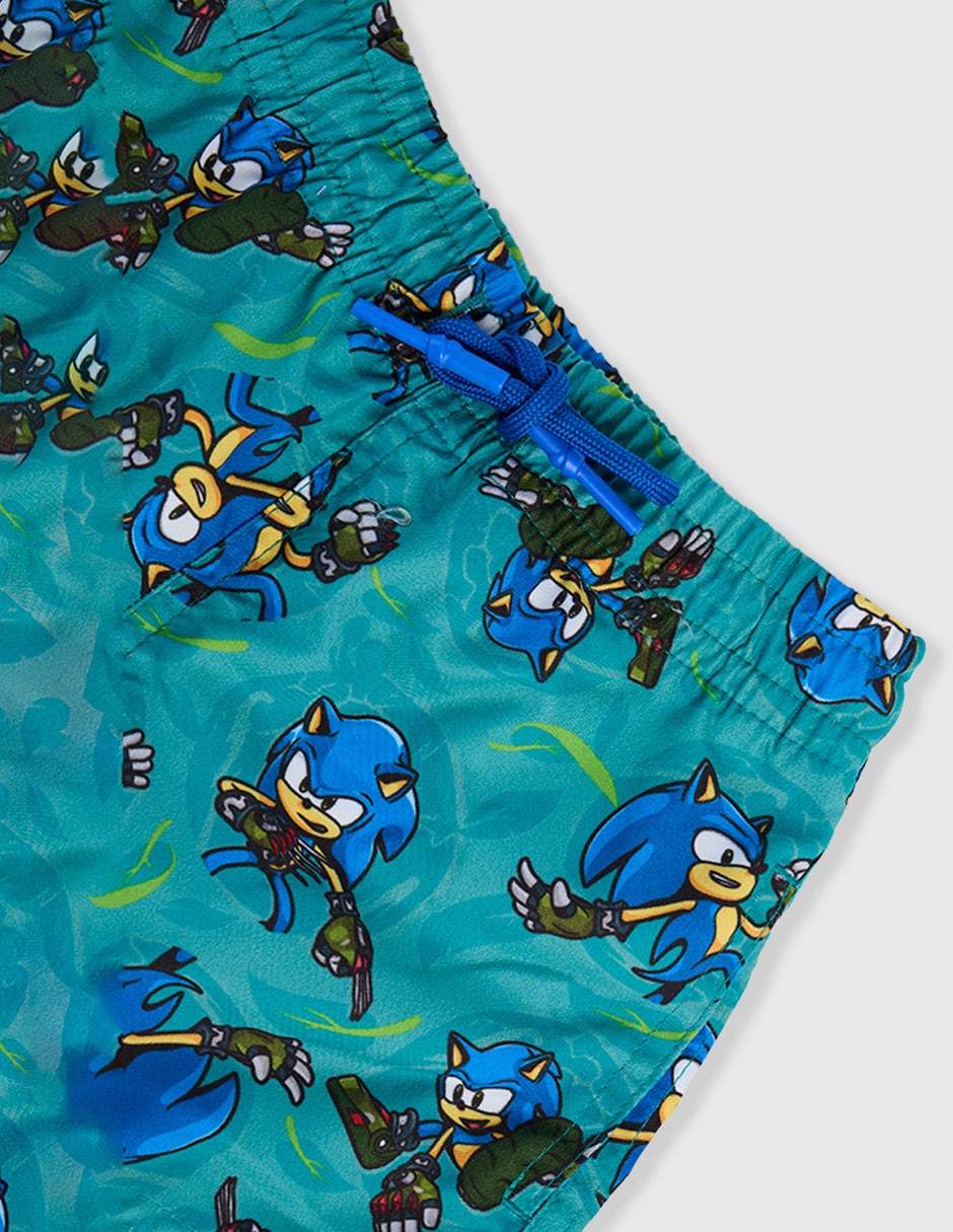 Traje de baño bóxer sonic sonic sonic infantil niño