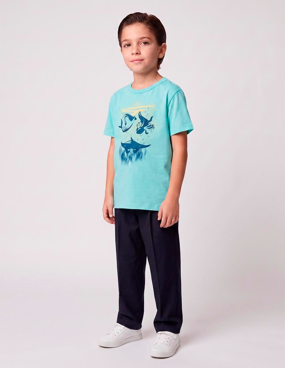 Playera manga corta para niño Playera manga corta para niño