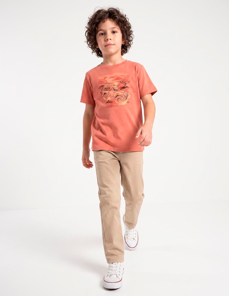 Playera manga corta para niño