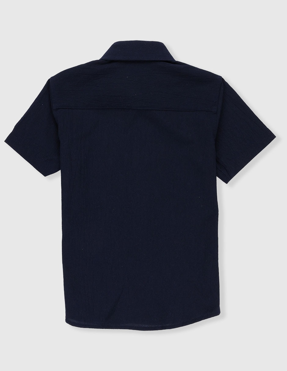 Camisa casual Piquenique de algodón manga corta para niño