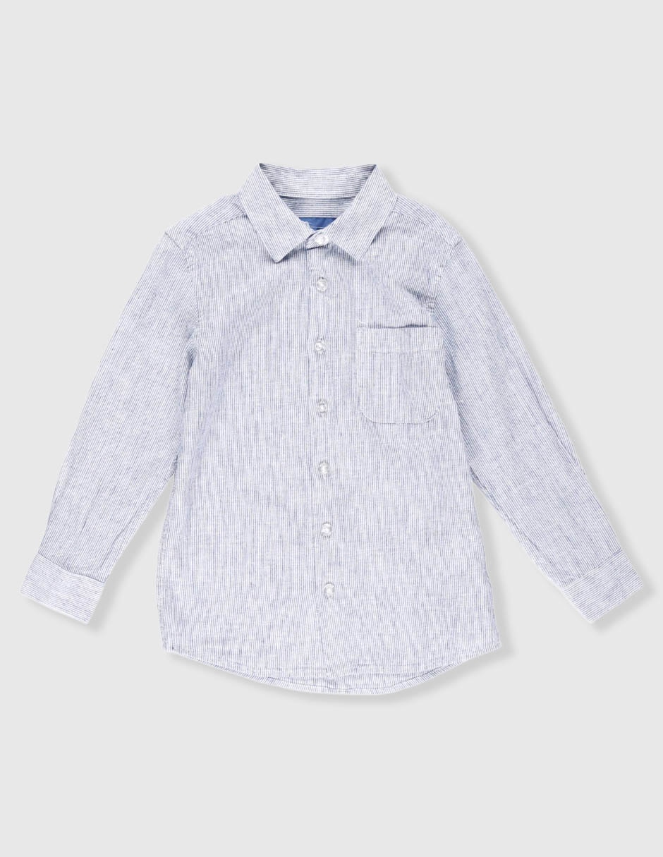 Camisa casual de algodón manga larga para niño 2