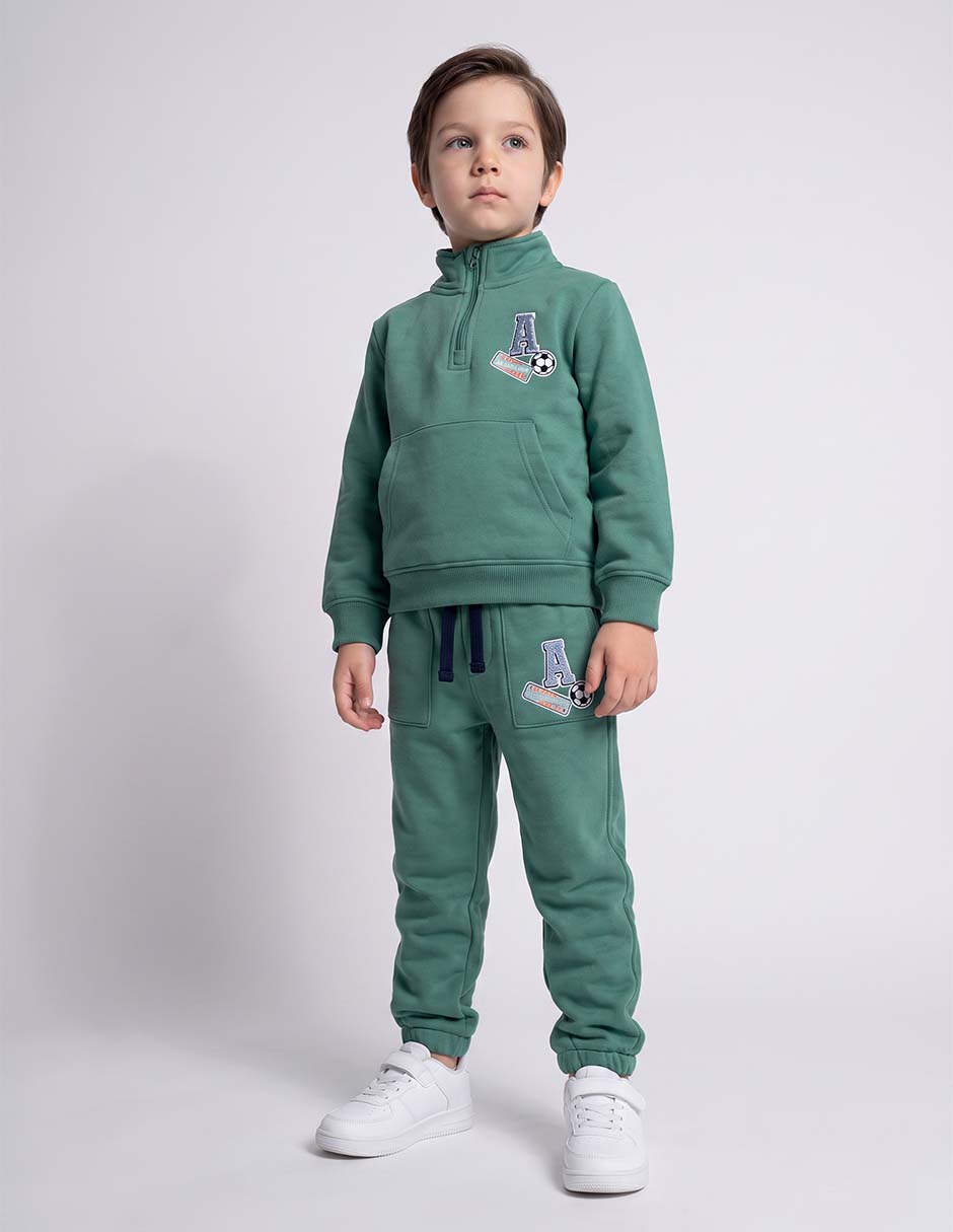 Conjunto pants casual de algodón para niño 2 piezas