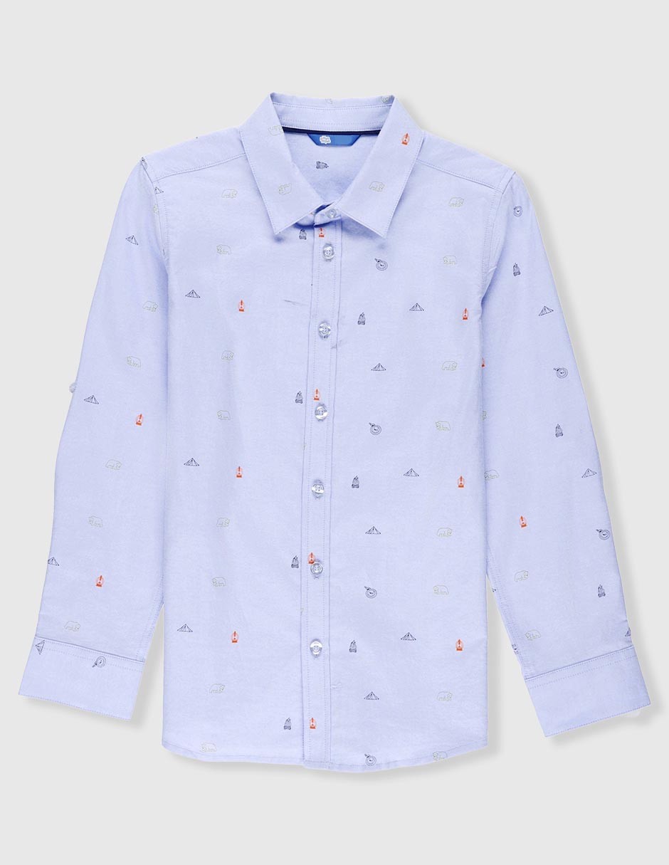 Camisa de vestir de algodón manga larga para niño 3