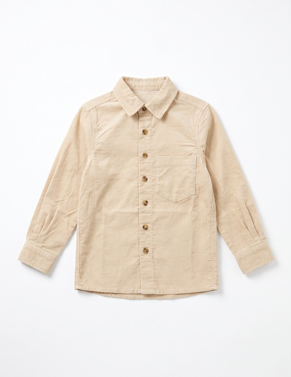 Camisa casual de algodón manga larga para niño 3