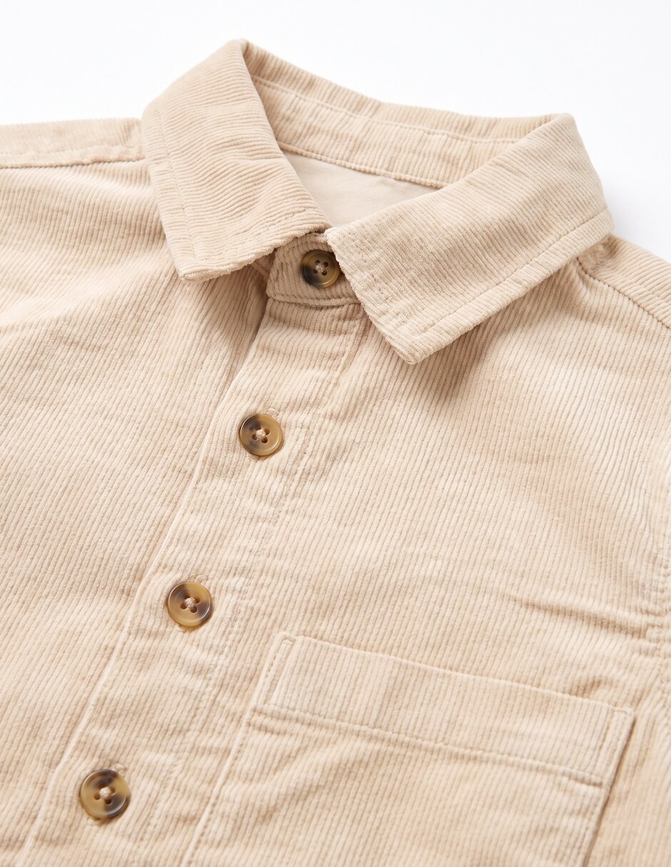 Camisa casual de algodón manga larga para niño 5