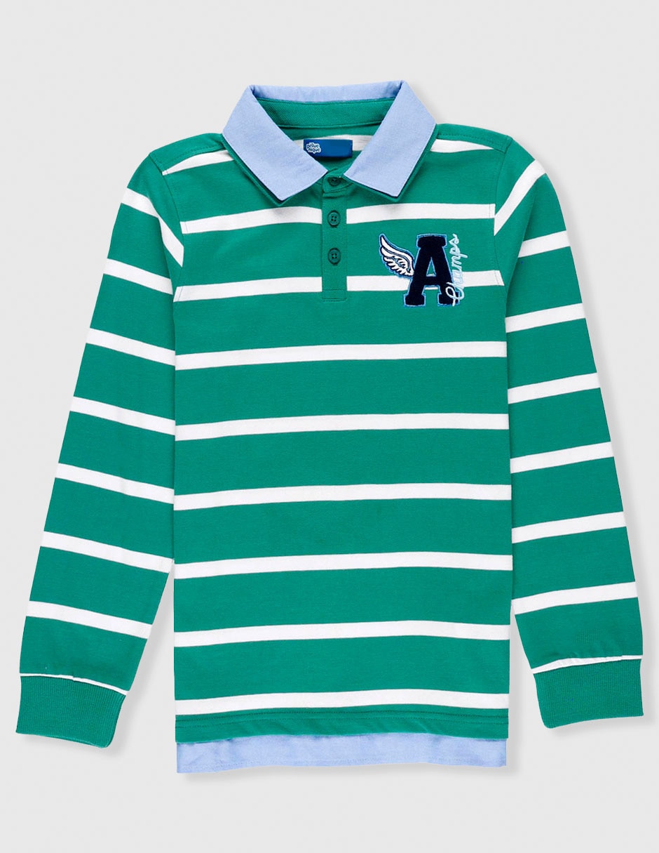 Playera tipo polo de algodón para niño 2