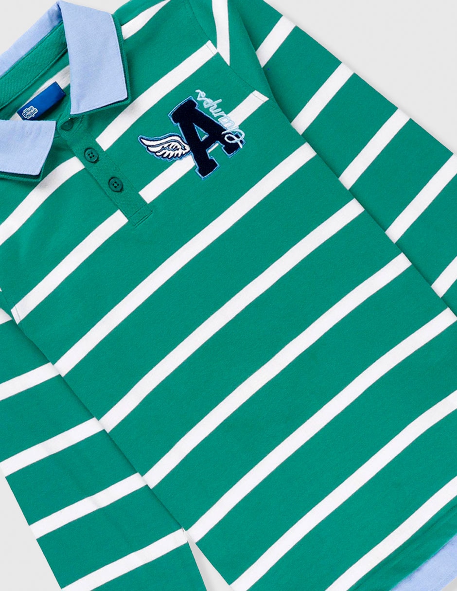 Playera tipo polo de algodón para niño 4