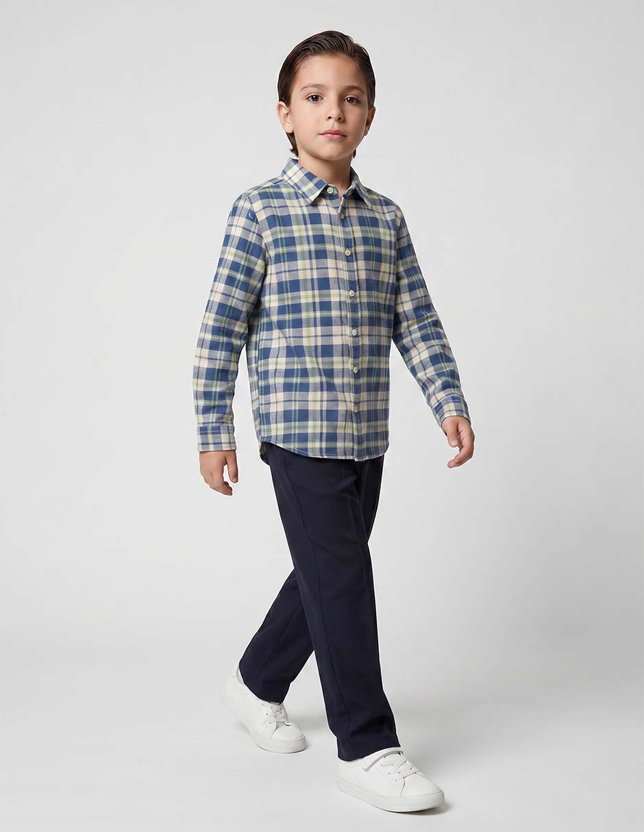 Camisa casual manga corta para niño