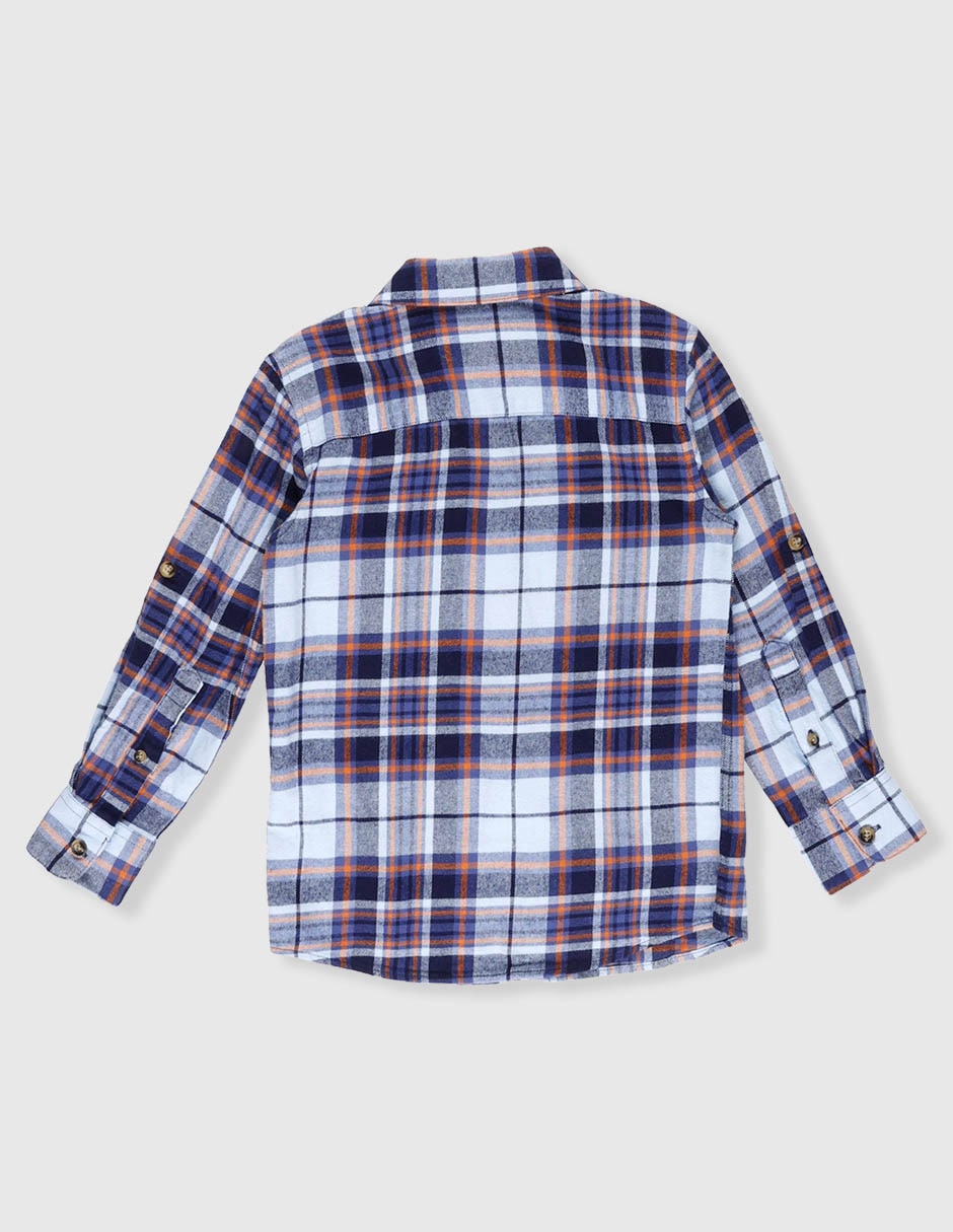 Camisa casual de algodón manga larga para niño 3