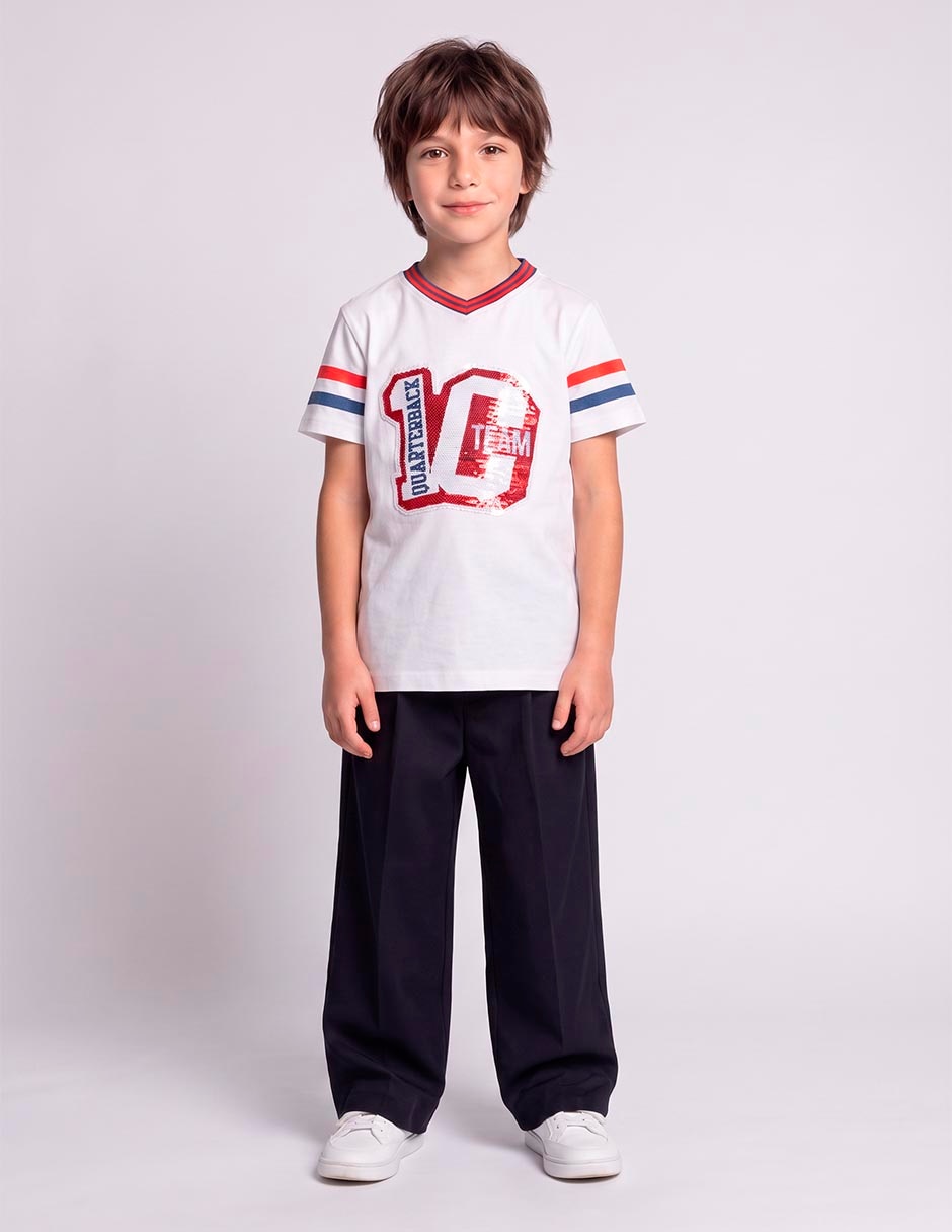 Playera manga corta para niño