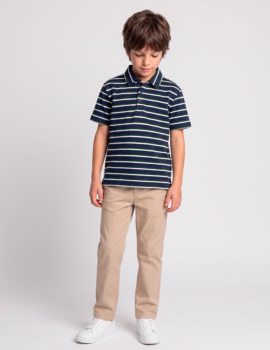 Playera tipo polo para niño Playera tipo polo para niño