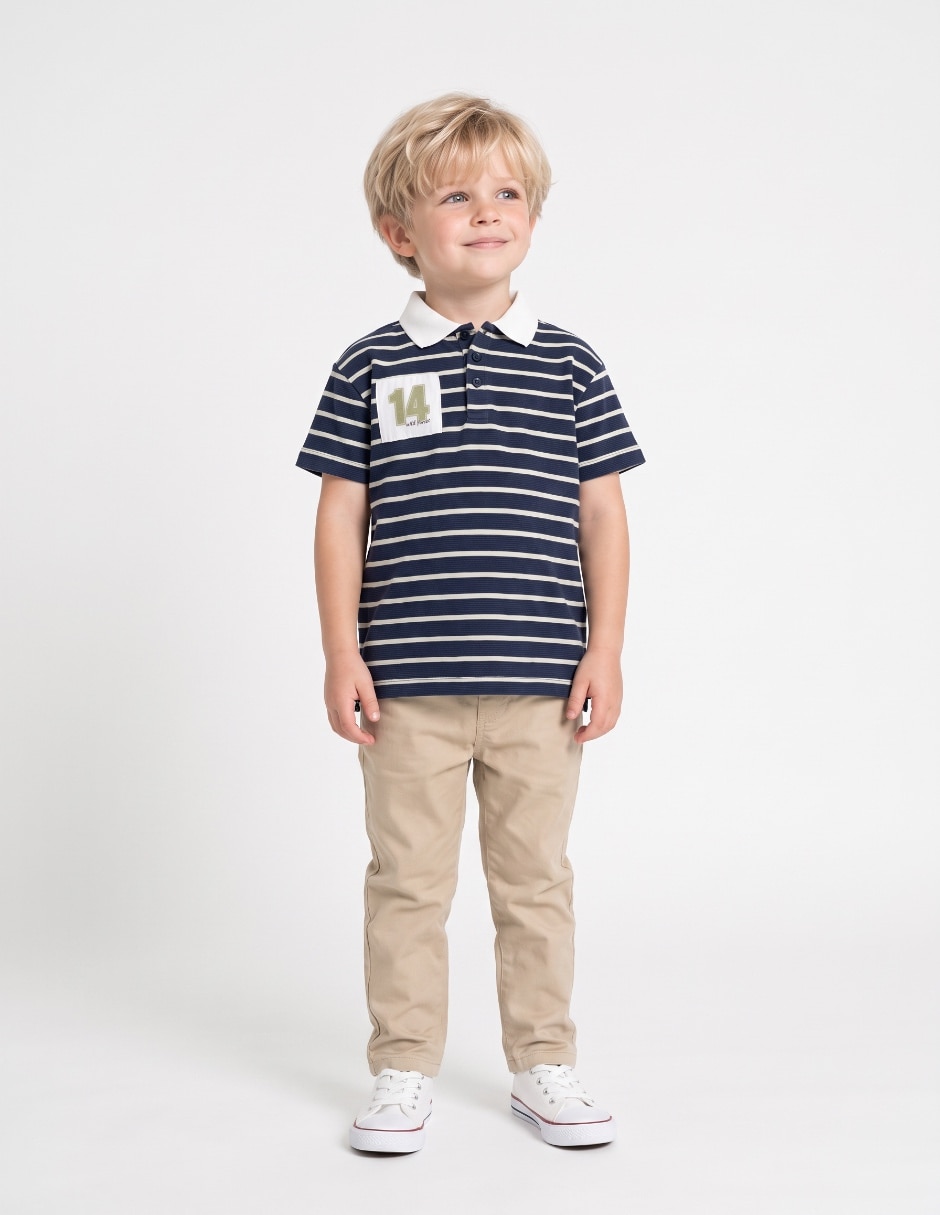 Playera tipo polo para niño 1