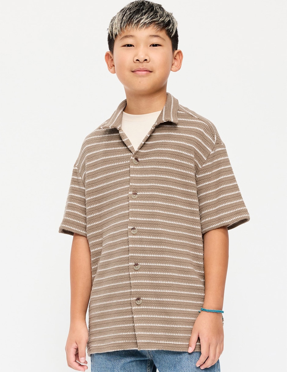 Camisa casual manga corta para niño Camisa casual manga corta para niño