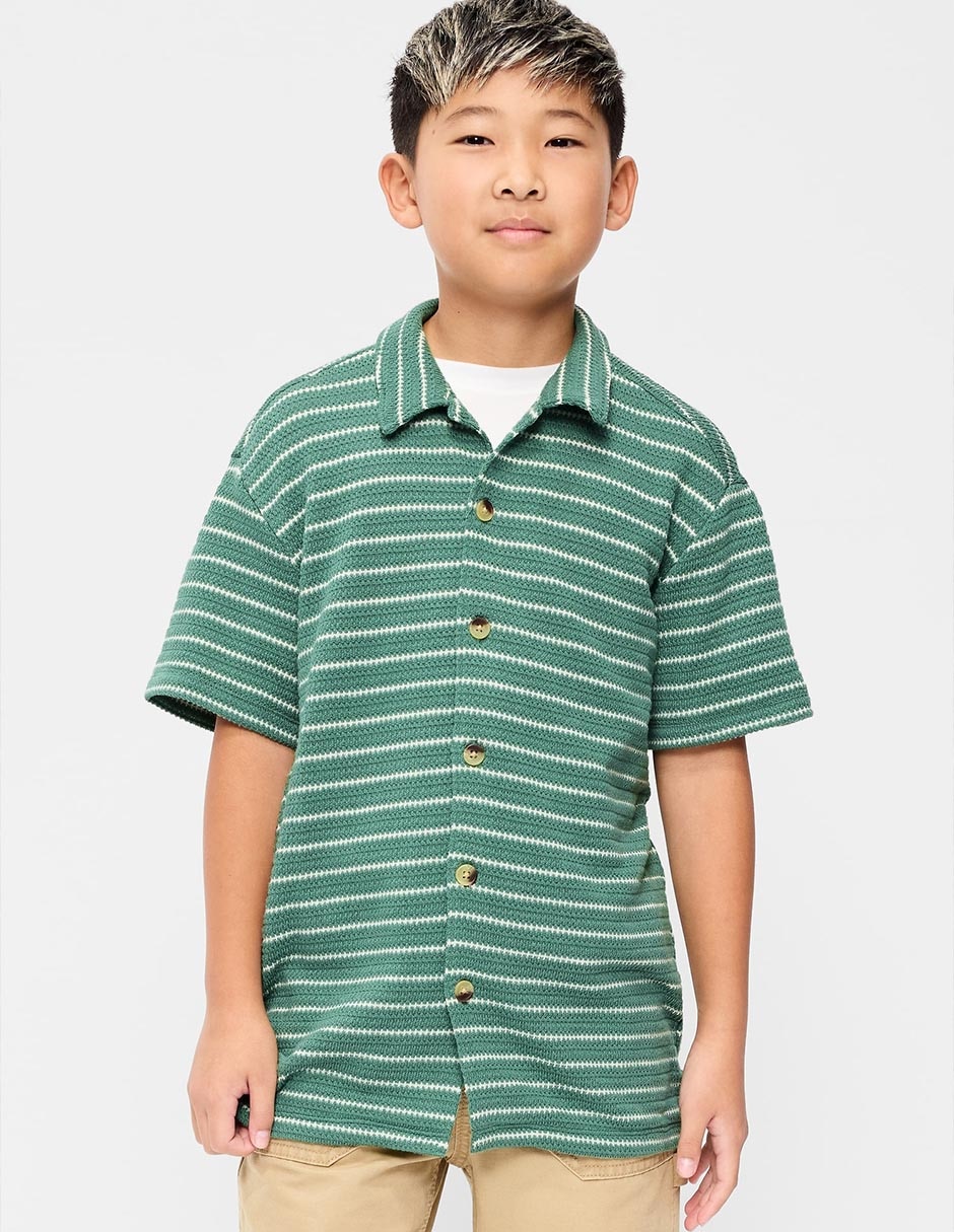 Camisa casual manga corta para niño
