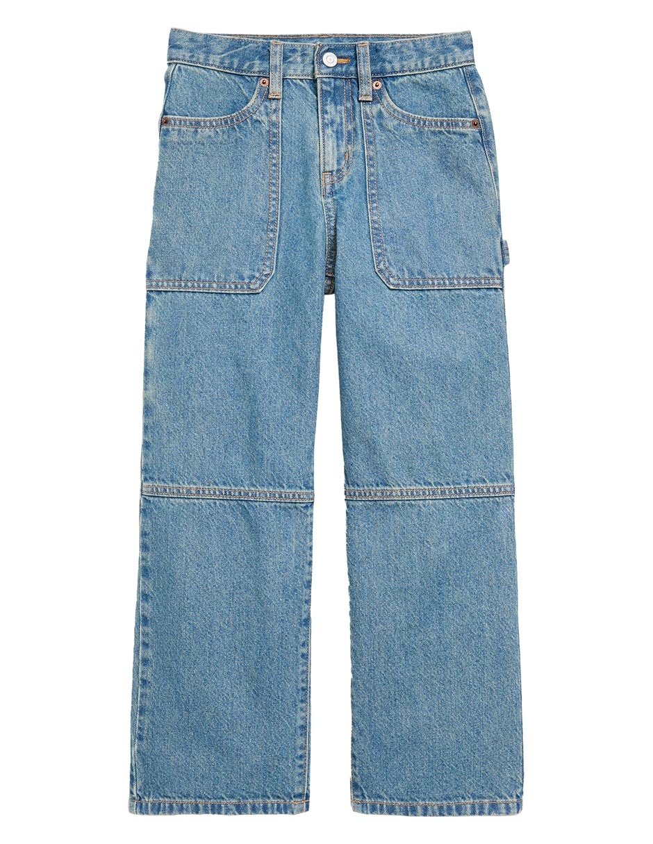 Jeans carpenter baggy Old Navy lavado medio para niño