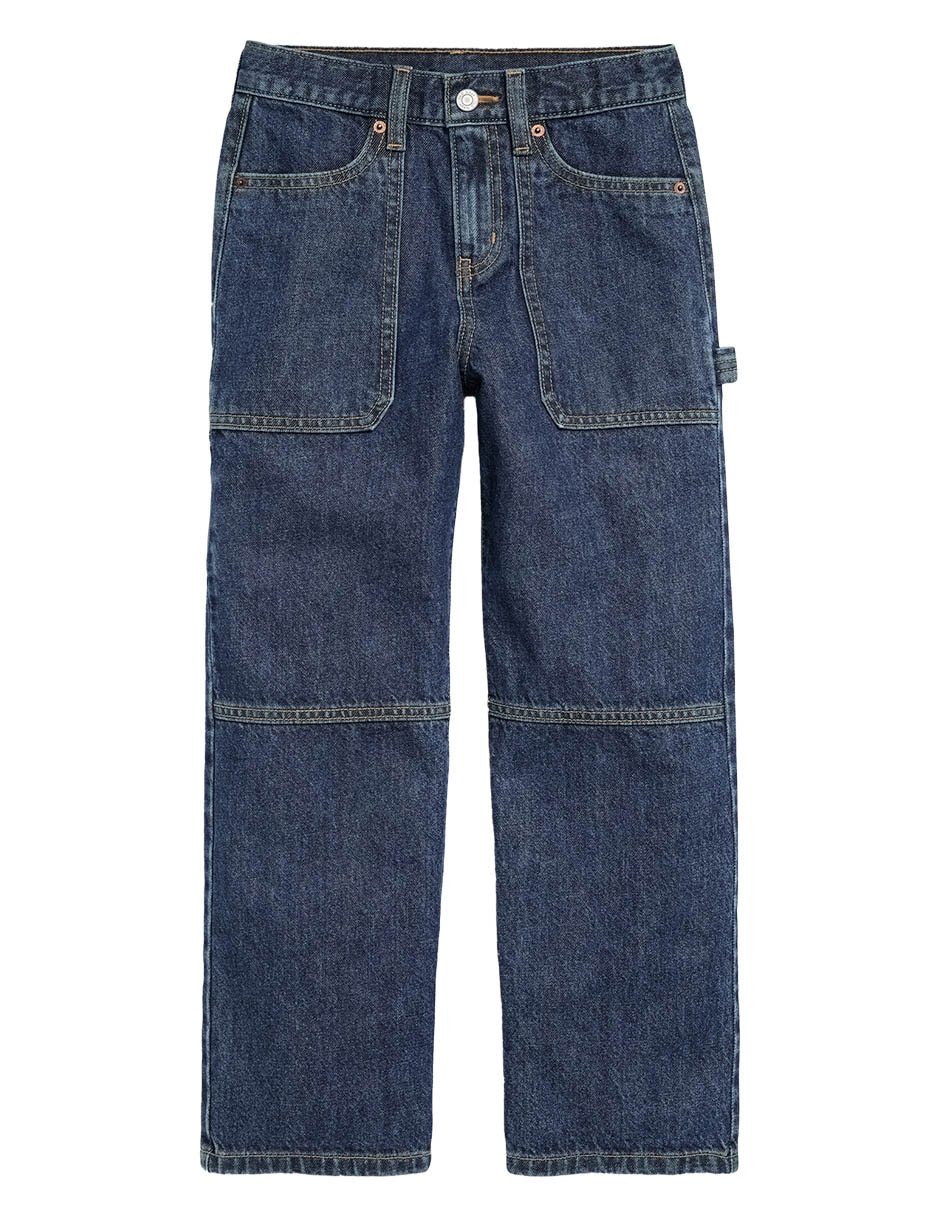 Jeans carpenter baggy Old Navy lavado obscuro para niño