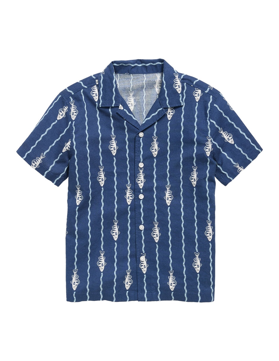 Camisa casual de algodón manga corta para niño
