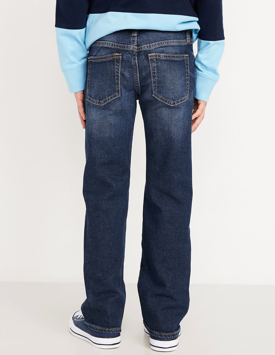 Jeans regular straight old navy lavado medio para niño