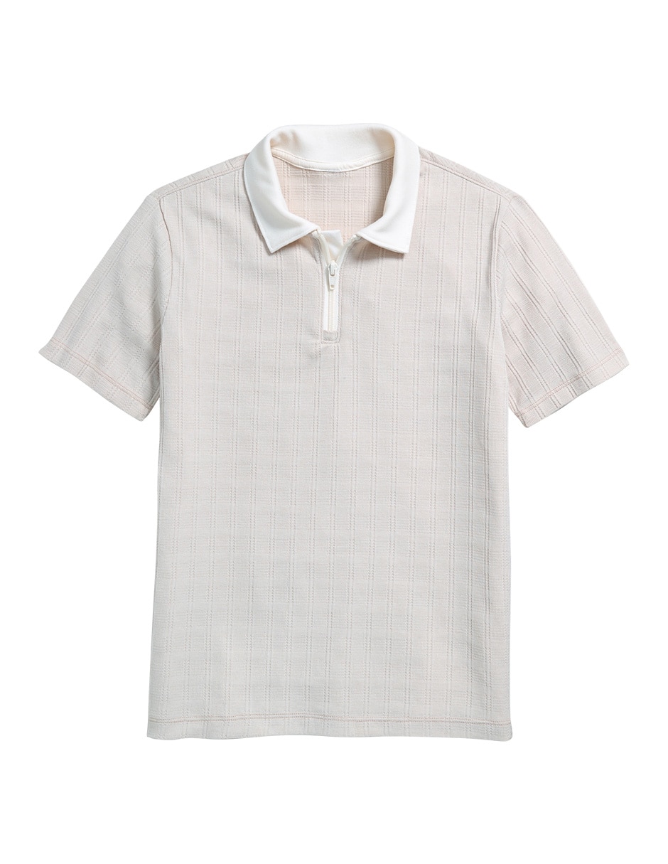 Playera tipo polo de algodón para niño