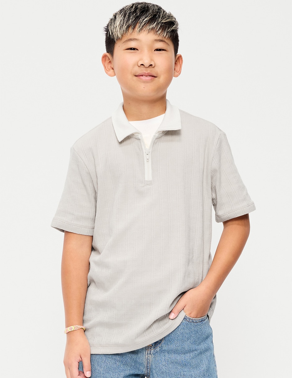 Playera tipo polo de algodón para niño 2