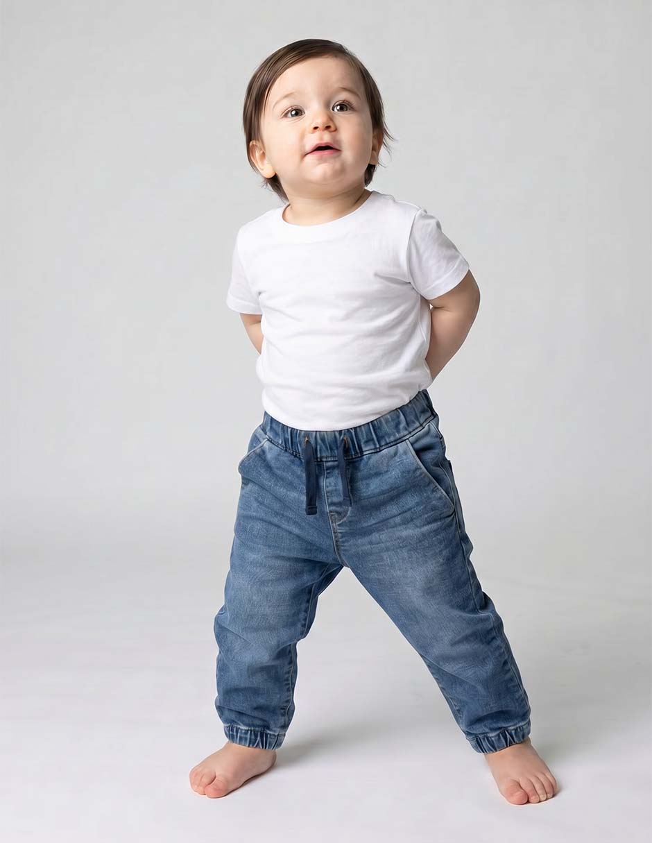Jeans slim deslavado para niño