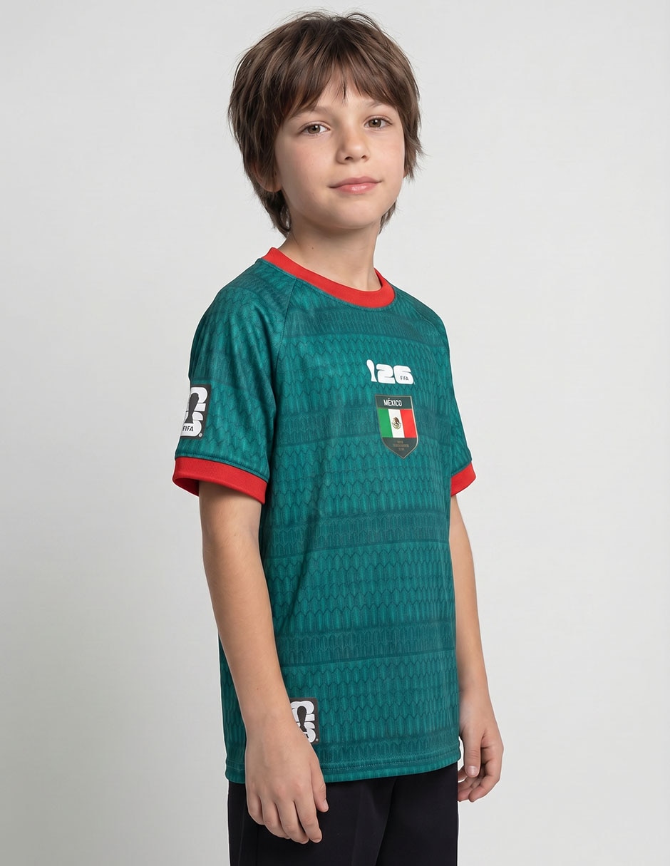 Playera fifa méxico manga corta infantil niño 3