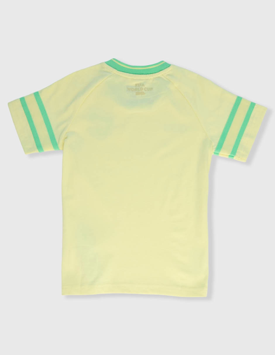 Playera fifa brasil manga corta infantil niño