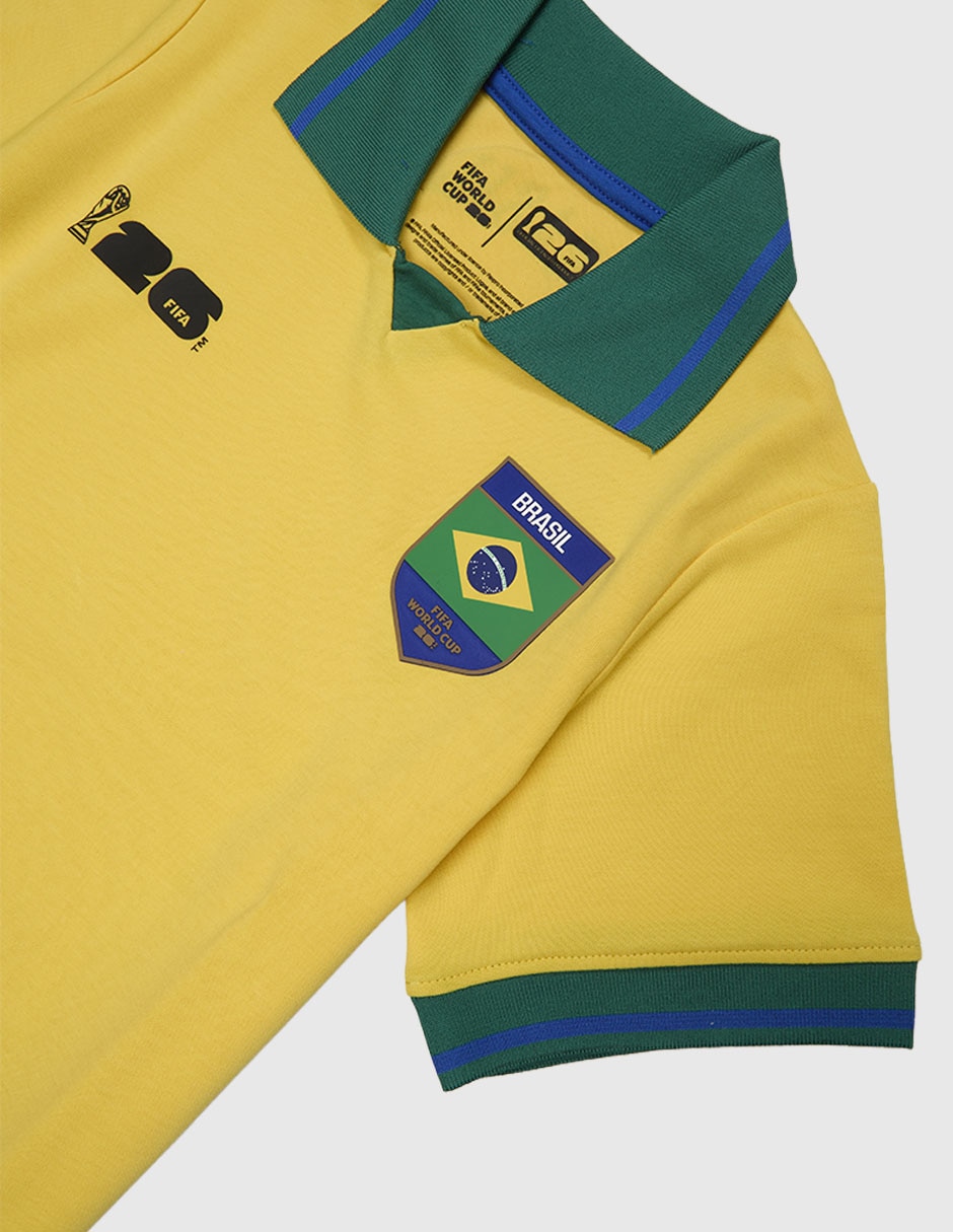 Playera tipo polo Brasil para niño 3