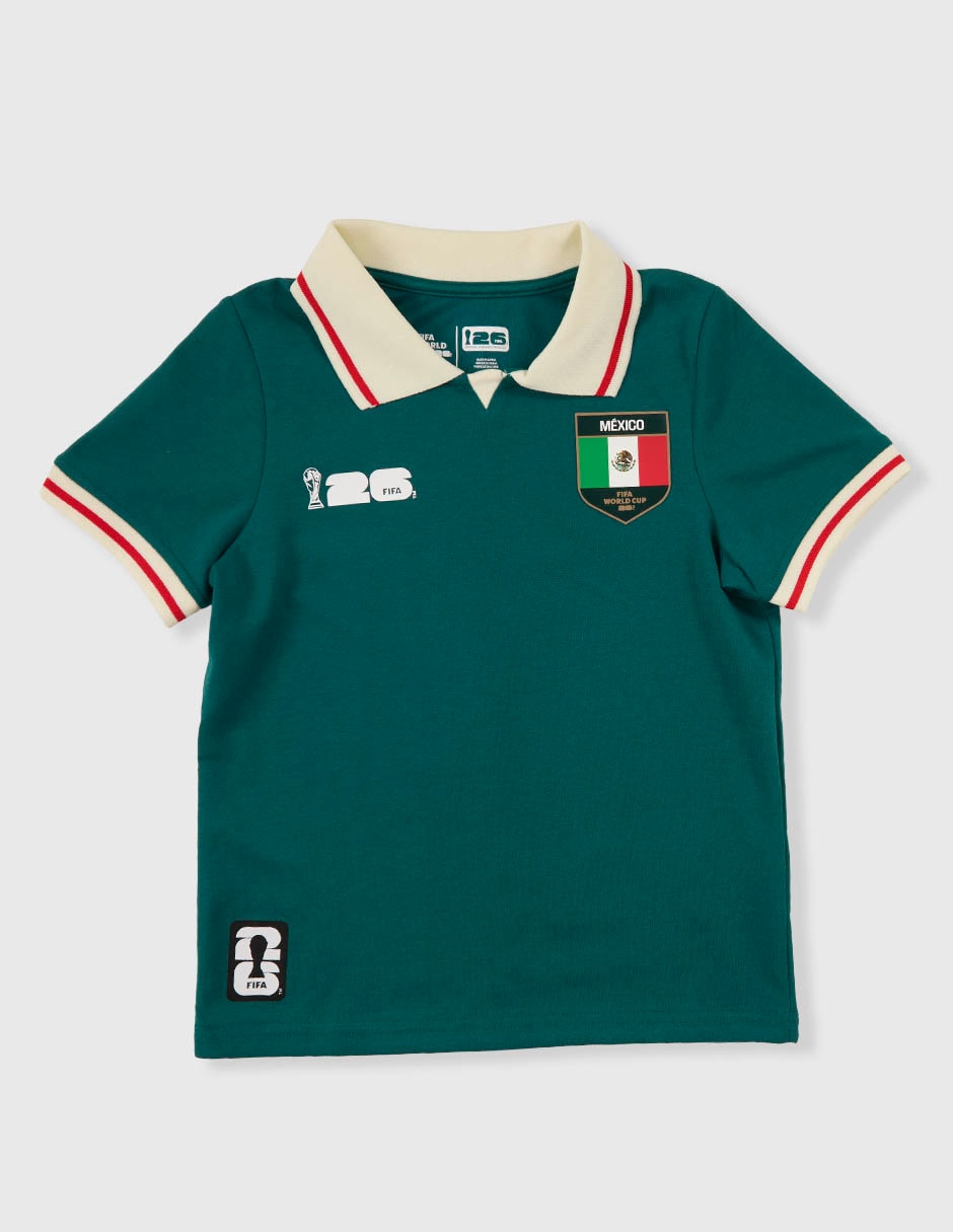 Playera tipo polo / set playera tipo polo fifa fifa méxico "de" poliéster "para" infantil niño