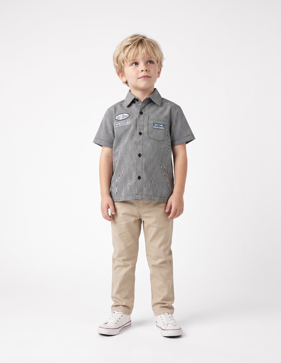 Camisa casual The Childrens Place manga coerta para niño