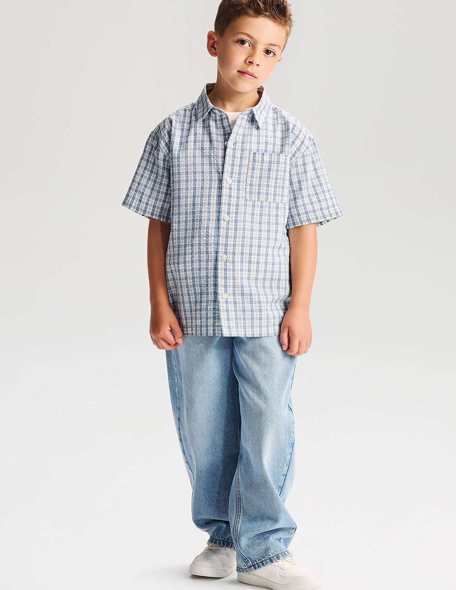 Camisa casual manga corta para niño