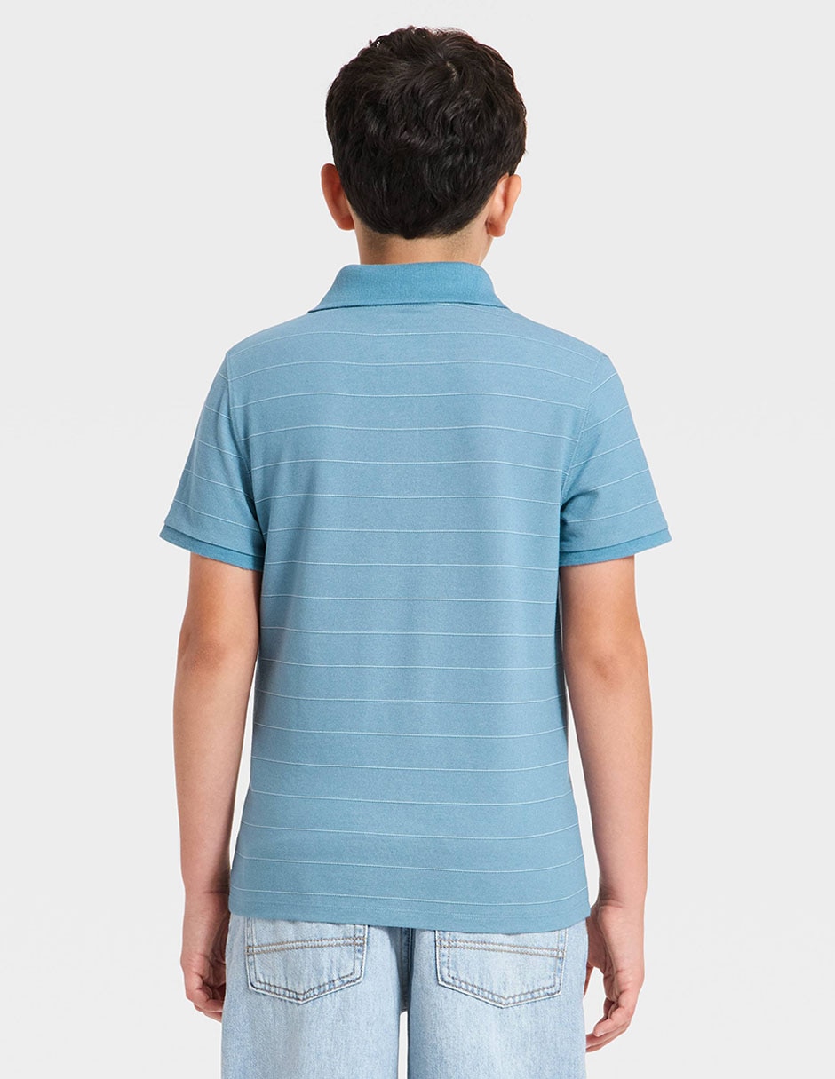 Playera tipo polo de piqué para niño 2