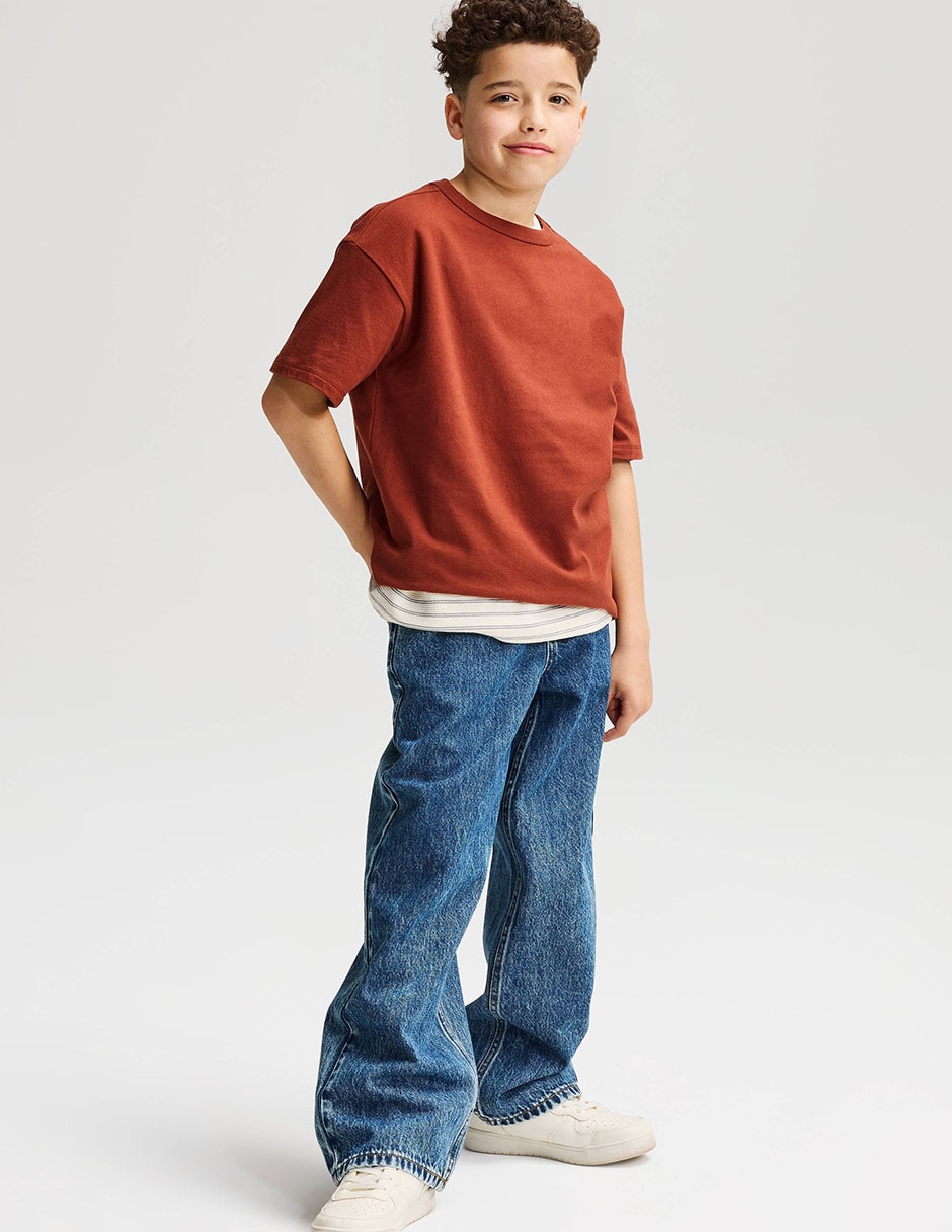 Jeans amplio de algodón para niño Jeans amplio de algodón para niño