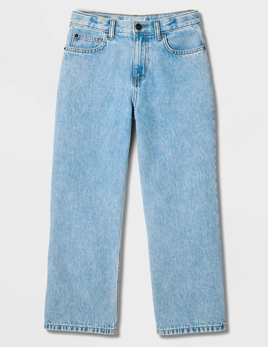 Jeans amplio de algodón para niño