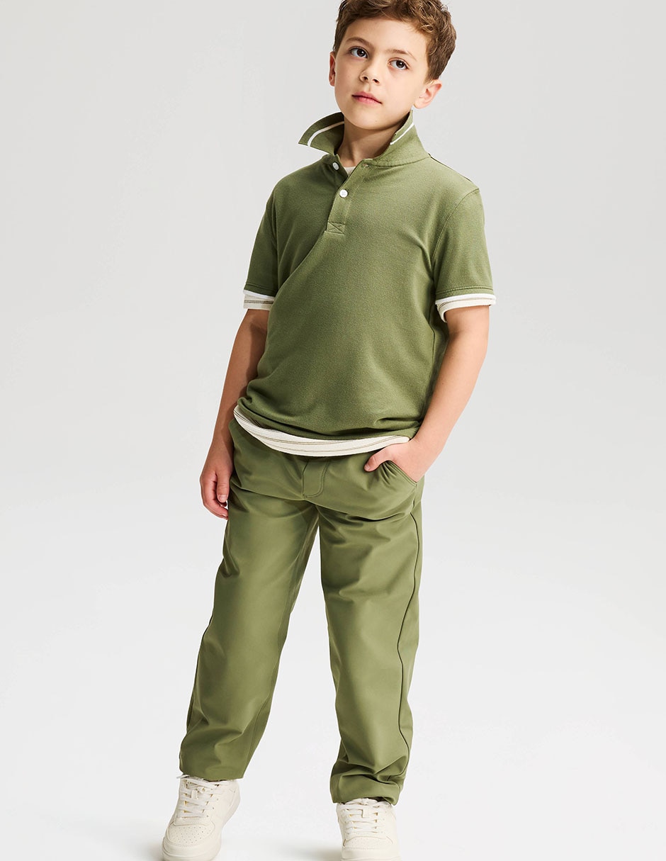 Playera tipo polo de piqué para niño Playera tipo polo de piqué para niño
