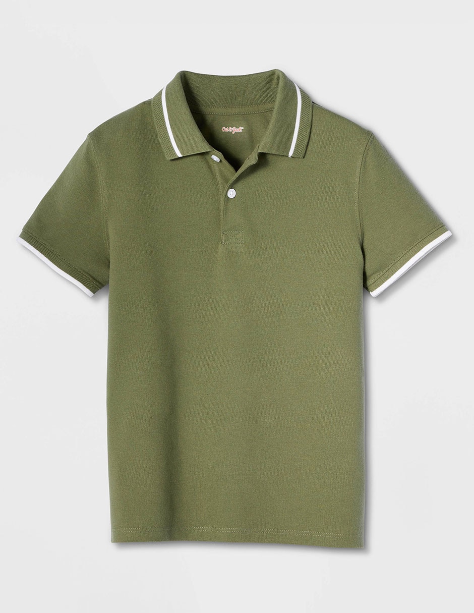 Playera tipo polo de piqué para niño 2