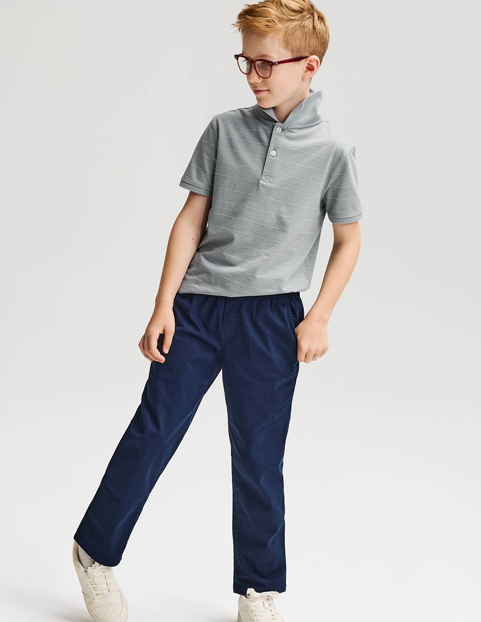 Playera tipo polo de piqué para niño Playera tipo polo de piqué para niño