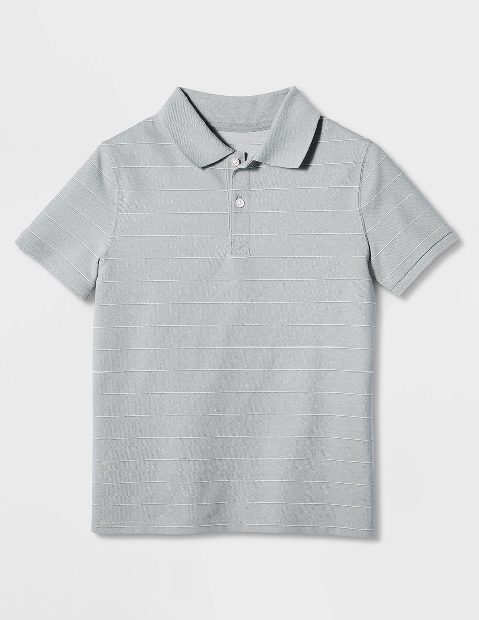 Playera tipo polo de piqué para niño 3