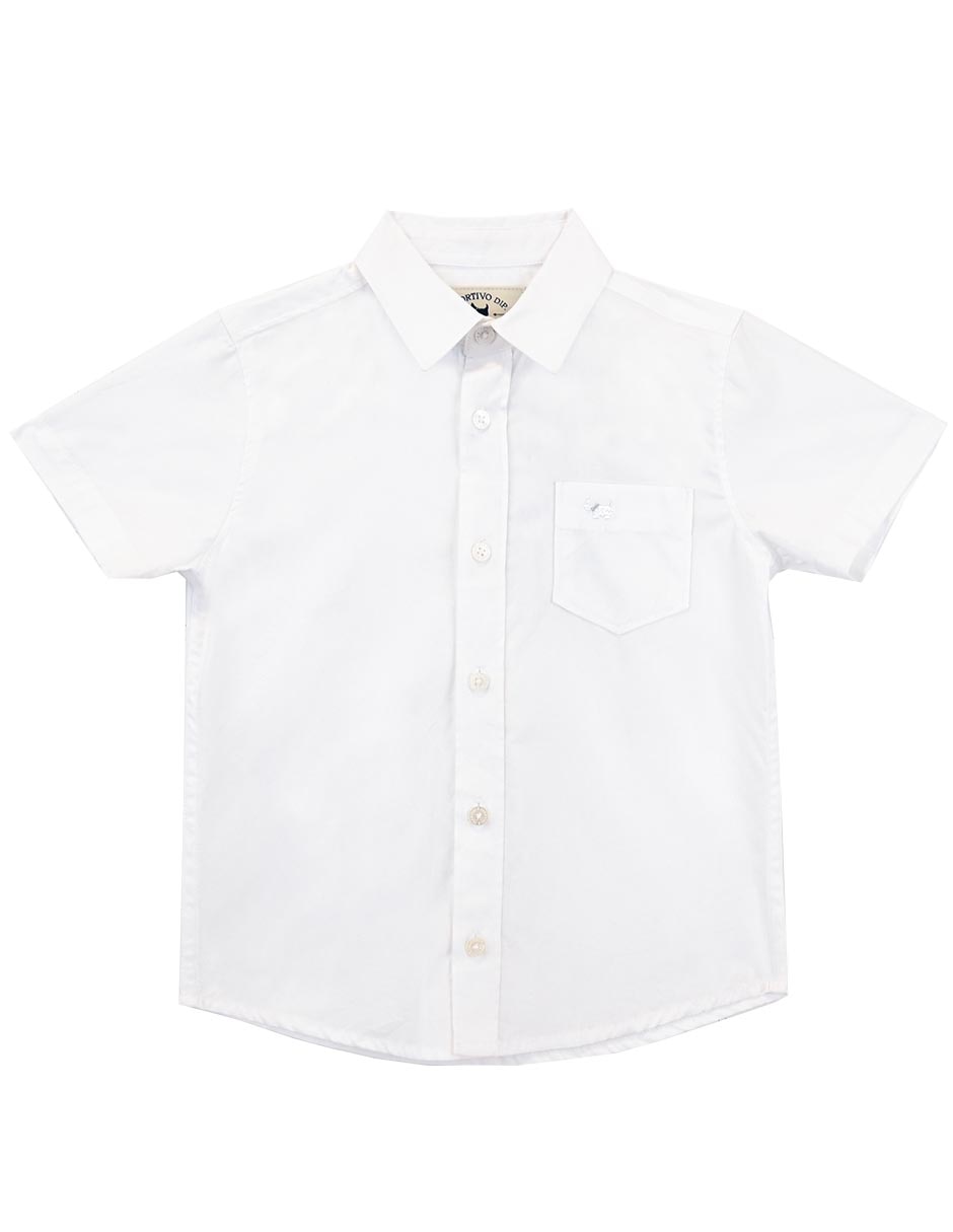 Camisa escolar bruno 'de' algodón 'manga' corta 'para' infantil niño