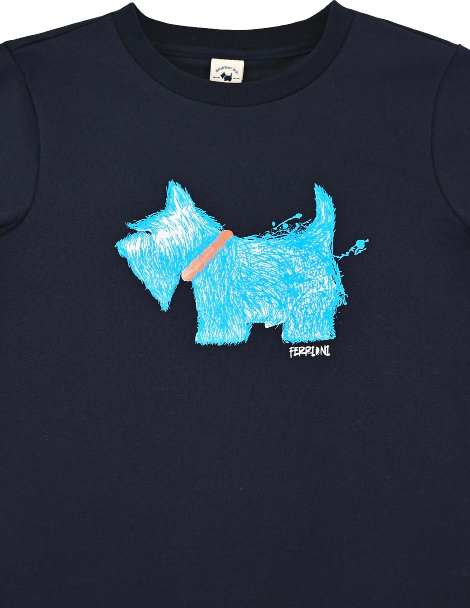 Playera Ferrioni Sawyer manga regular para niño