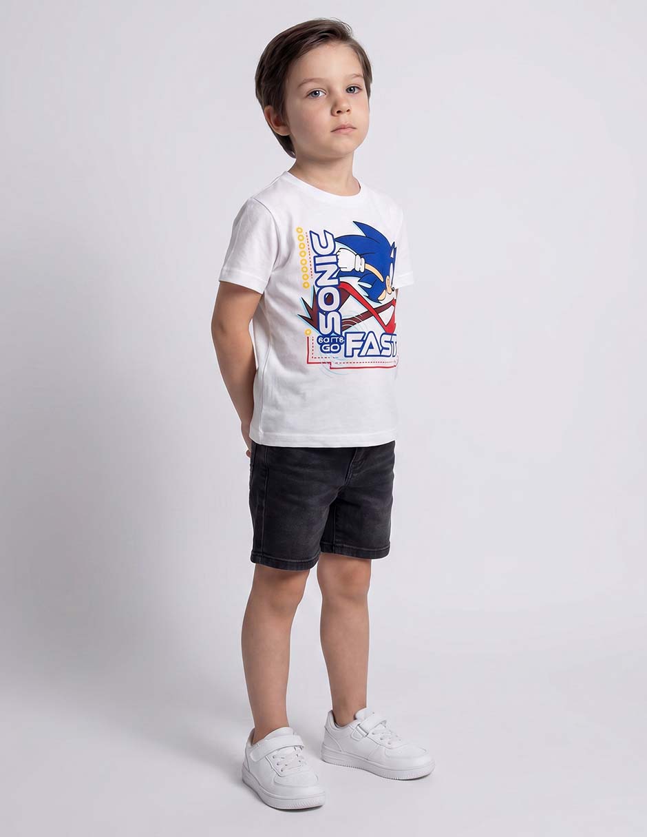 Playera The Hedgehog manga corta para niño